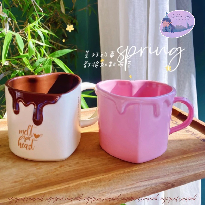 STARBUCKS LY SỨ MELTED HEART VALENTINE DAY 12OZ