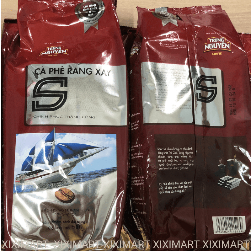 Combo 2 Gói Cà Phê Trung Nguyên Chữ S bịch 500gr, à phê rang xay pha phin Chinh Phục Trung Nguyên Legend Xiximart