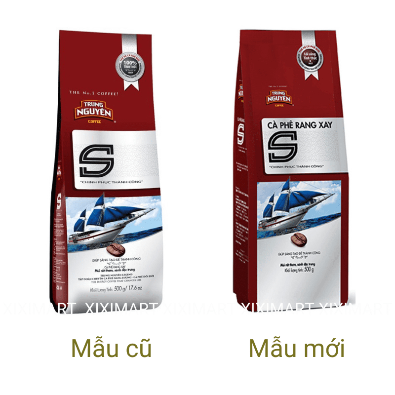 Combo 3 gói Cà phê rang xay Trung Nguyên chữ S bịch 500gr pha phin cà phê Chinh Phục Trung Nguyên Legend