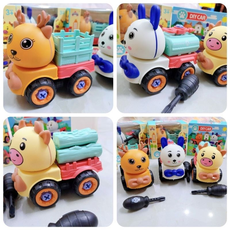 Xe lắp ráp hình bé thú siêu cưng DIY CAR có hộp