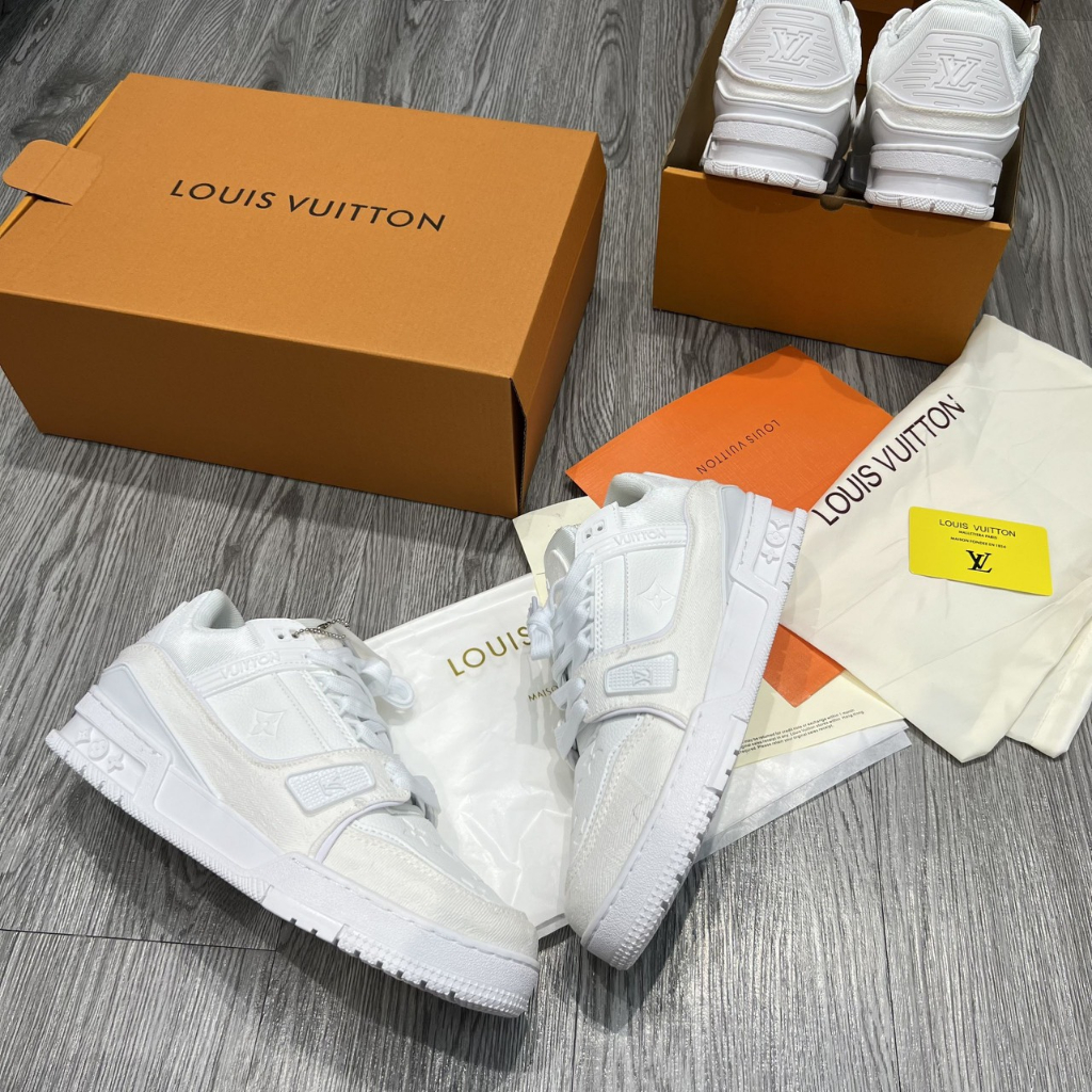 Giày Louis Vuitton Trainer White, Giày LV Trainer Bản Full Trắng Hàng Cao Cấp Dễ Phối Đồ,Hót Trend 2023 Full Phụ Kiện | BigBuy360 - bigbuy360.vn