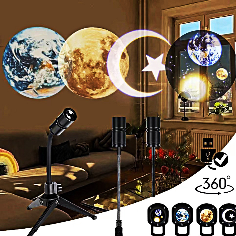 Đèn LED trình chiếu hành tinh 3D chuyên dùng trang trí phòng ngủ, chụp ảnh Livestream siêu đẹp