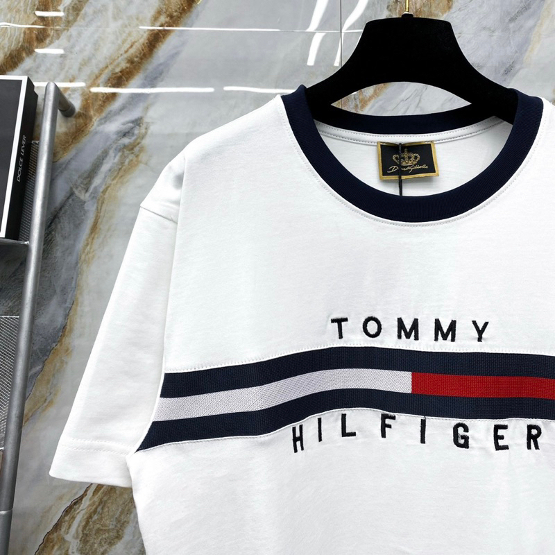 Áo thun Tommy Hilfiger Essential Flag Logo T-Shirt, áo thun unisex nam nữ mẫu mới 2023 #Hot