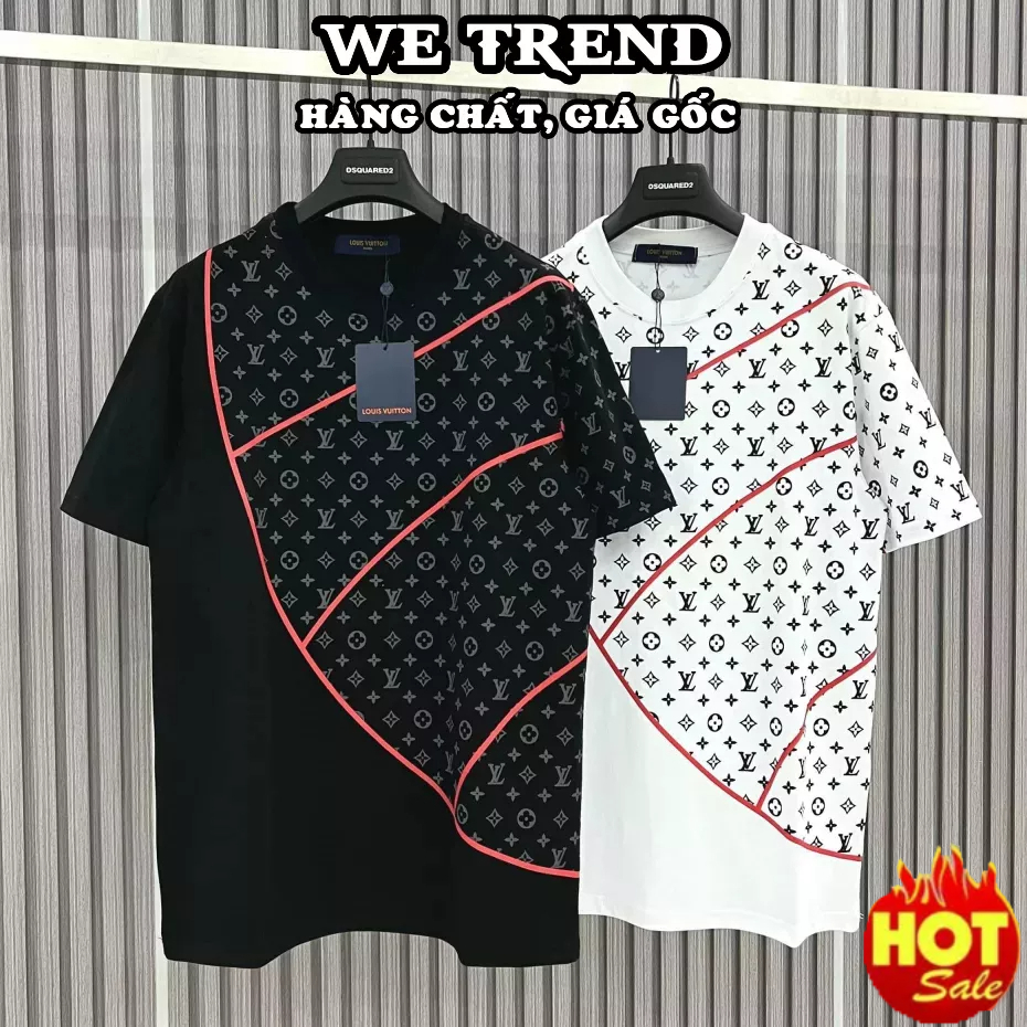 Áo thun LV chỉ đỏ phong cách trẻ trung năng động hottrend 2023, Áo Phông Unisex Nam Nữ #Hot #2023