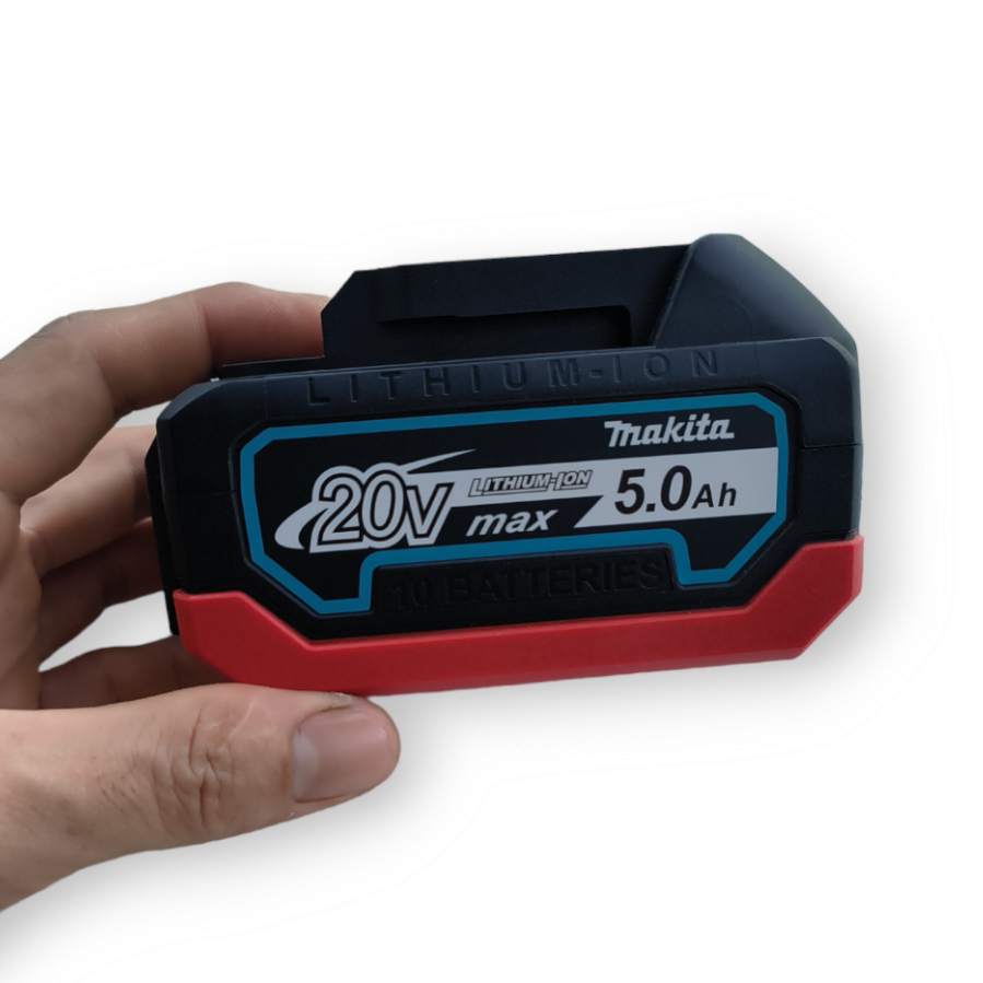 Vỏ pin 10 cell 18v / 21v Chống sốc, Có báo pin. Chân thông dụng 4cm gắn vừa các máy makita, hitachi, dewat, voto...