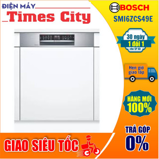 Máy rửa bát bán âm tủ bosch smi6zcs49e