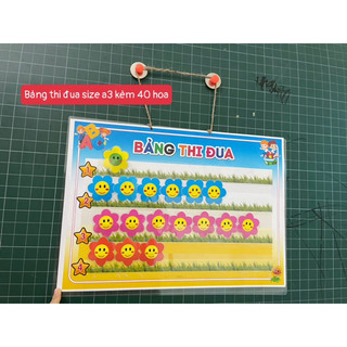 Bảng thi đua size a3 tặng kèm 30.40 hoa