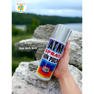 Sơn xịt nhũ bạc , bạc ánh kim atm spray mã a100