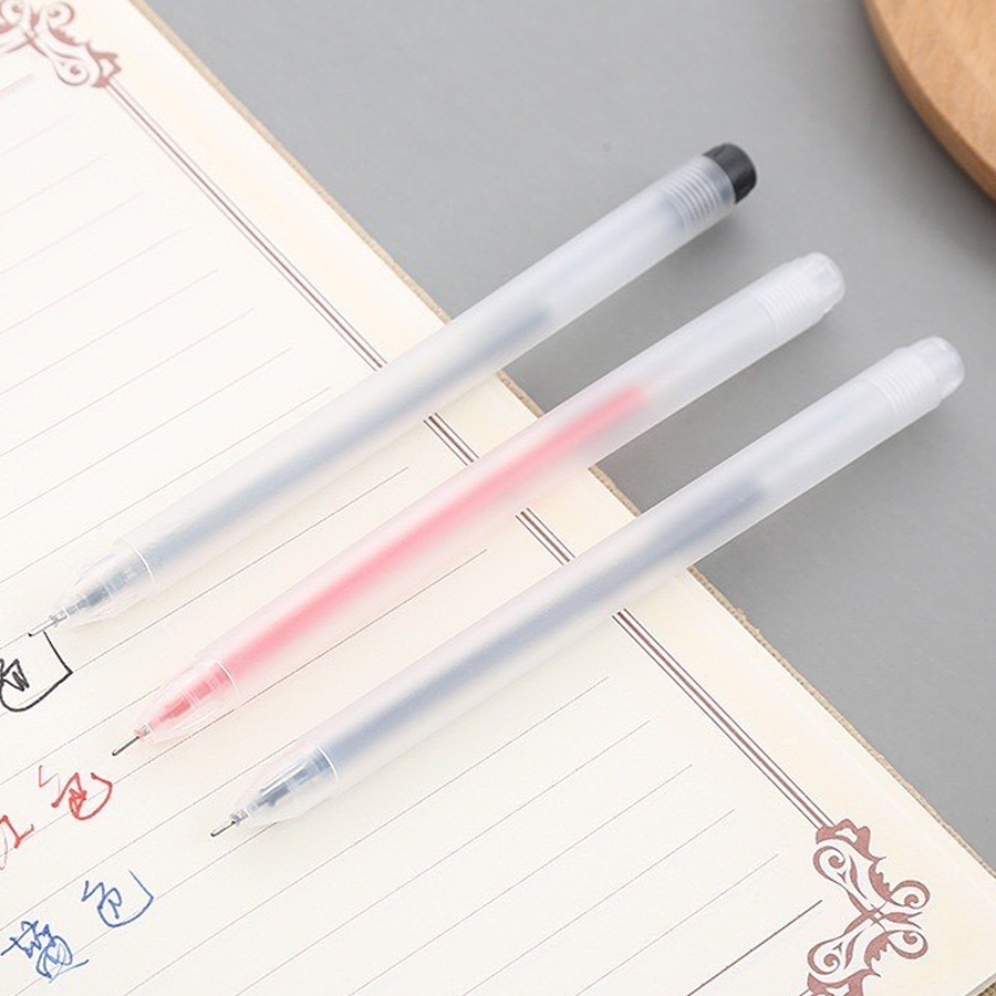 Sale Sập Sàn - Bút Gel Nước Khô Nhanh - Ngòi 0.5mm Viết Trơn Mực Đều  - Tặng Ngòi khi mua từ 5 cái
