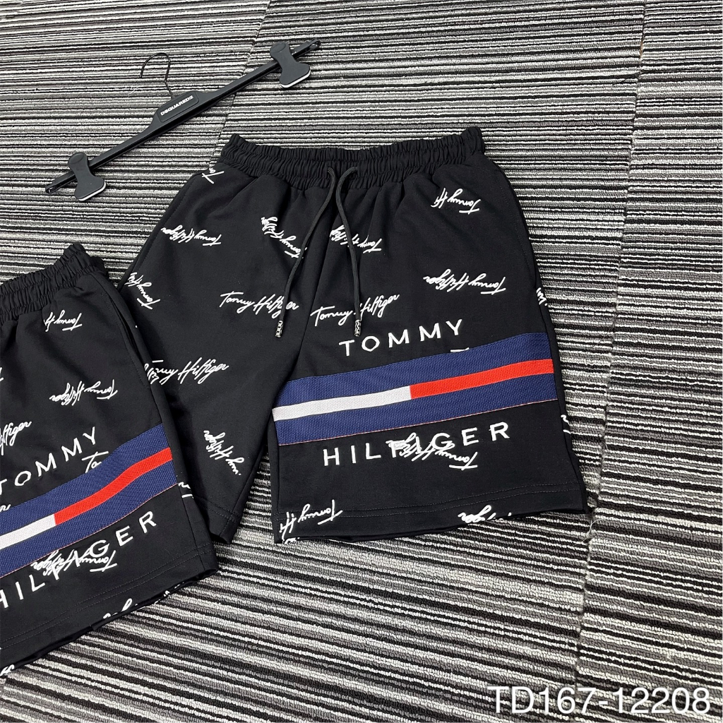 Quần đùi tôm myy nam thêu kẻ màu siêu đẹp - Quần tommy nam nữ kí họa tiết chữ độc lạ #Hot #2023
