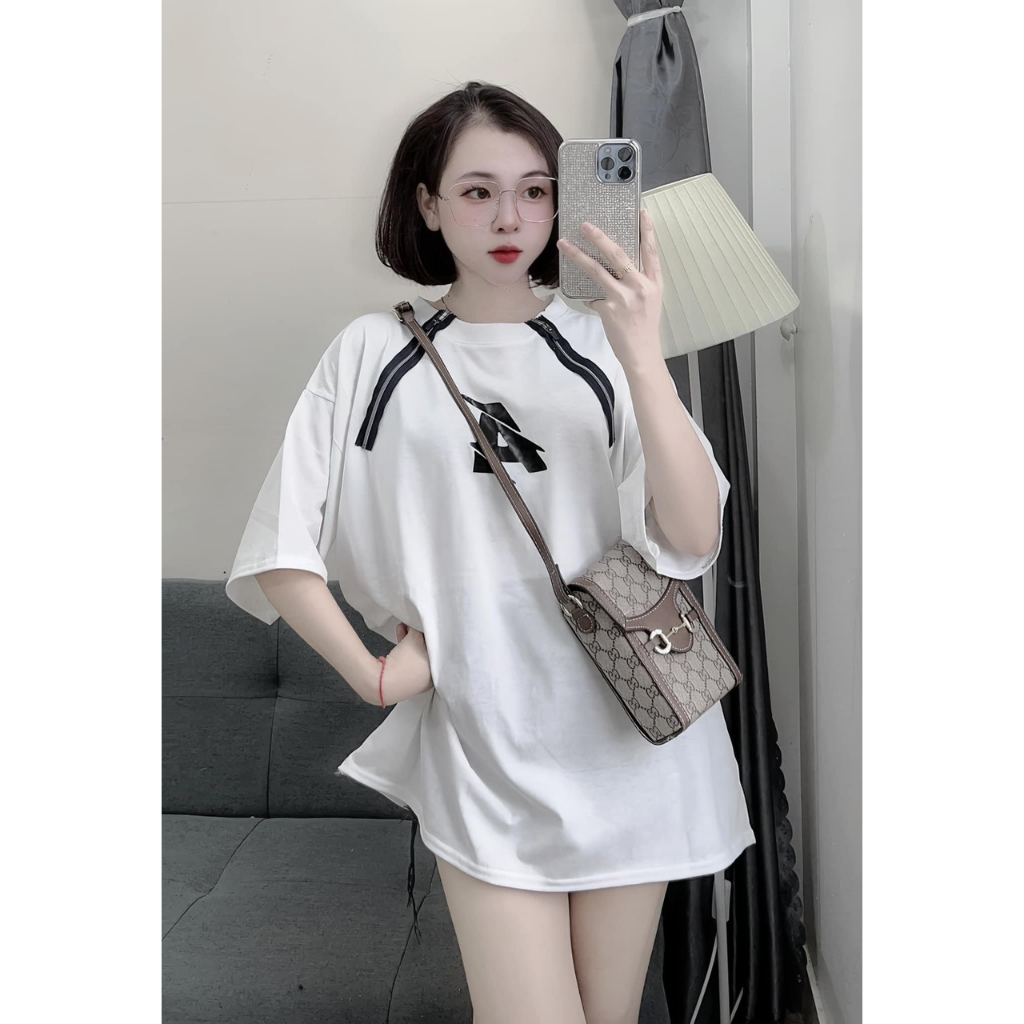 Áo Phông Tay Lỡ Chữ A Mix Khoá Hai Bên Siêu Ngầu - Áo Thun Mẫu Hot