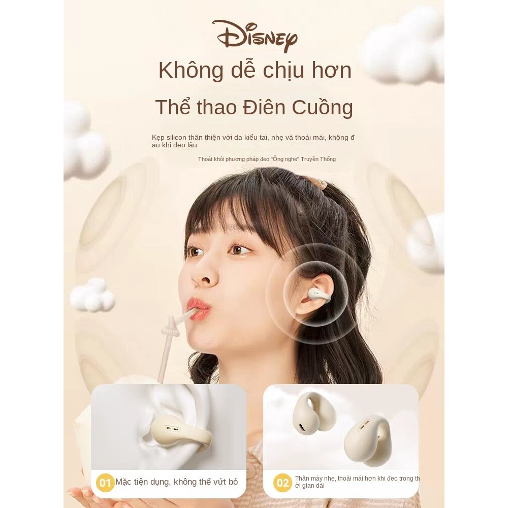 Tai nghe Bluetooth Disney LK313 Không dây HIFI Audio Bluetooth 5.3 Tai nghe kẹp thể thao