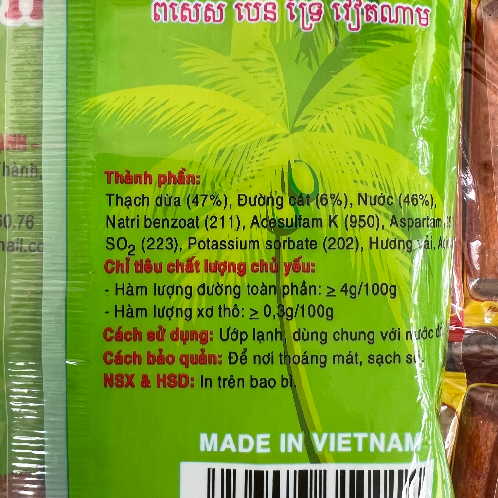 0,5Kg Thạch Dừa Úp Lạnh Sẽ Rất Ngon ,Thạch Dừa Giải Nhiệt Mùa Nóng Đồ ăn Vặt - Hương Việt
