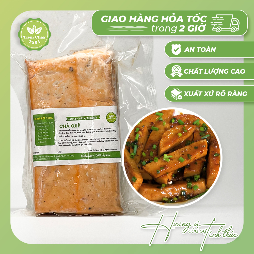 Chả quế chay 500g | Thực phẩm chay ngon sạch | Tiệm Chay 2501