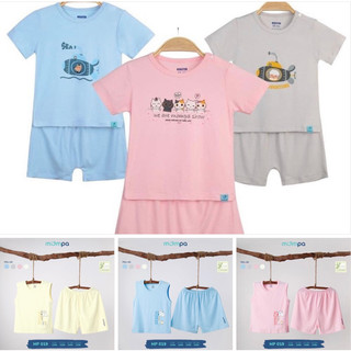 Bộ cộc và ba lỗ mompa petit co giản 4 chiều cho bé yêu