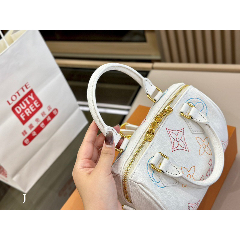 Túi quai xách Eovi SPEEDY hoạ tiết new Size 21 * 15cm Mẫu túi hoạ tiết mới nhất nhà LV Kèm dây xích đeo Full box W266-21