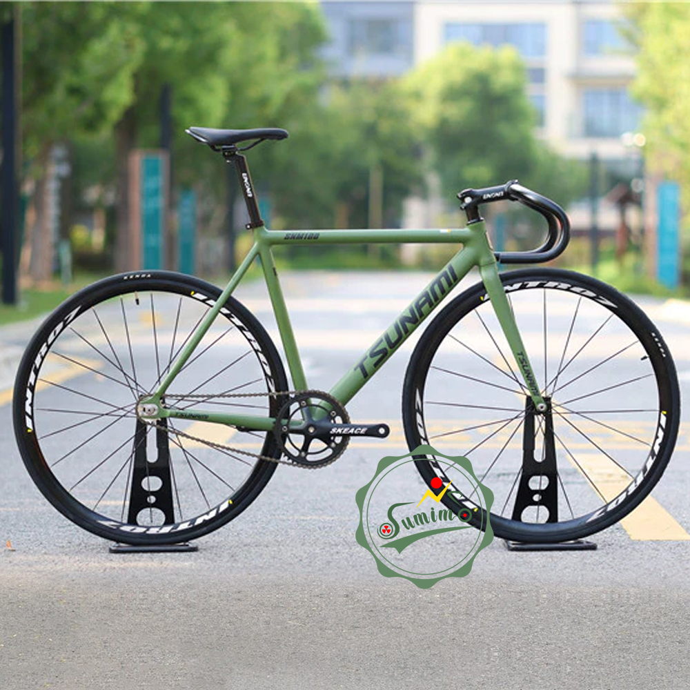 Sườn fixed gear TSUNAMI SNM100 kèm phuộc