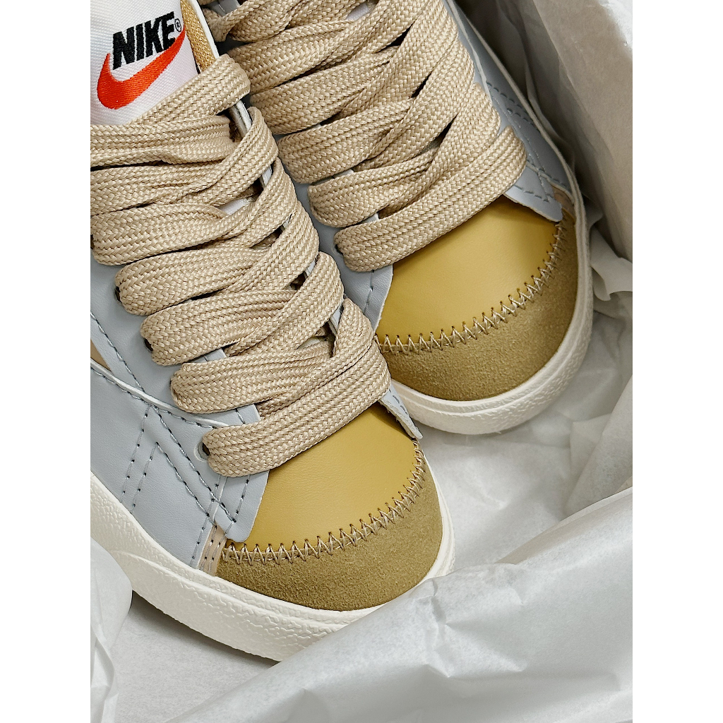 Giày thể thao Blazer Low 77 _Ni'ke  Blz nâu_ Blazer JUMBO nâu xám hàng cao cấp Full Box