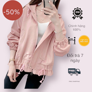 Áo khoác kaki nữ dây rút tôn dáng GKM