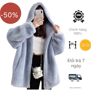 Áo  lông nữ chất liệu lông mềm mại ấm áp GKM