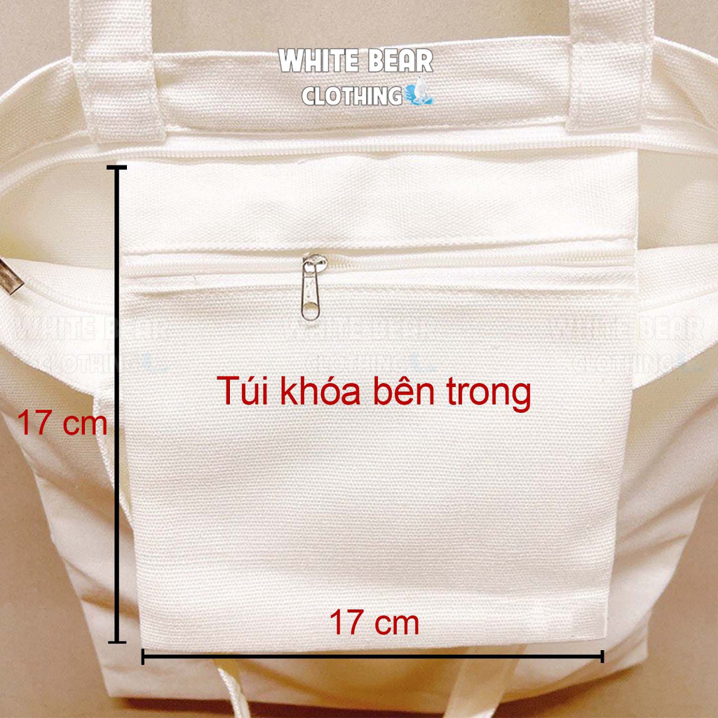 Túi vải tote du lịch Banahill quà tặng lưu liệm WHITE BEAR CLOTHING