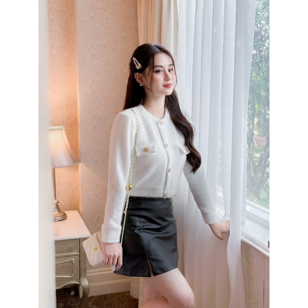 Verity Top - Áo lông thỏ dài tay croptop DTMbyThaoMy