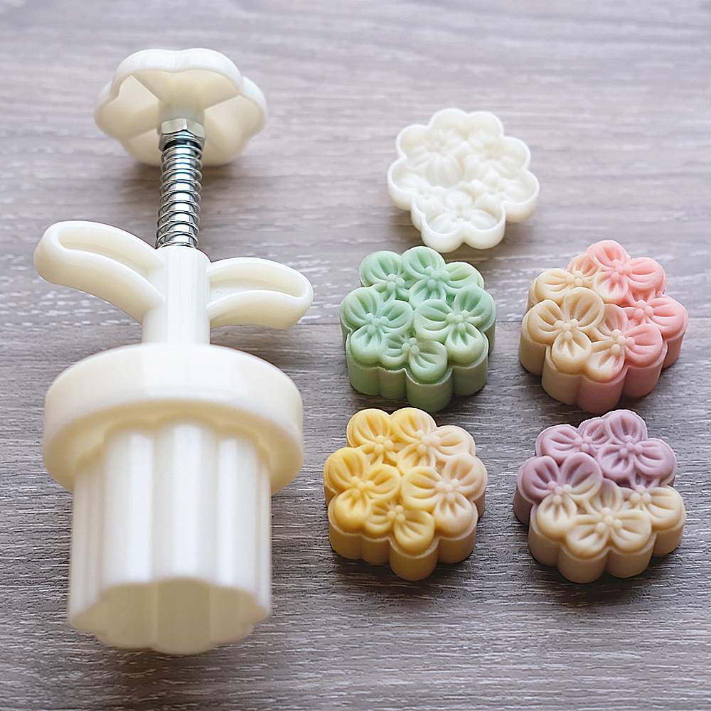 Khuôn bánh dứa lò xo 20-30g, khuôn làm nhân bánh phu thê, khuôn lò xo