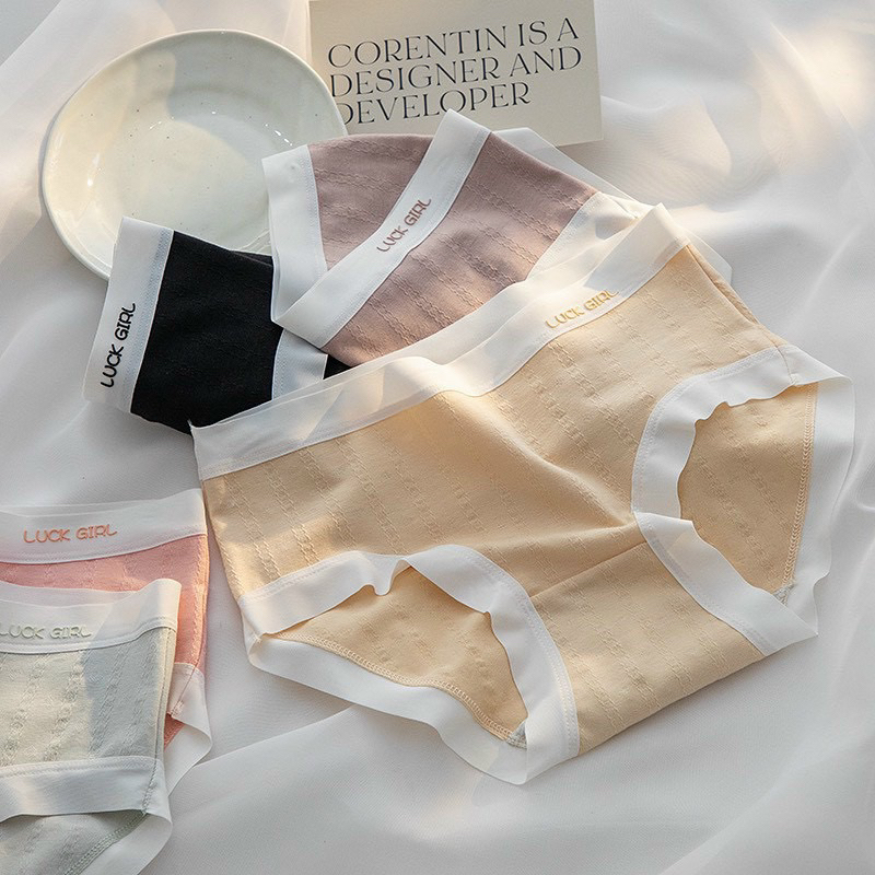 Set quần cotton kháng khuẩn thông hơi thoáng khí thấm hút mồ hôi Luck girl