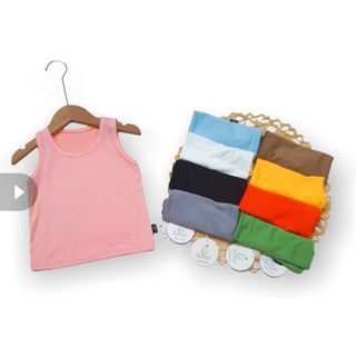 Áo ba lỗ thun lạnh trơn loại 1 cho bé trai/ bé gái 8-18kg