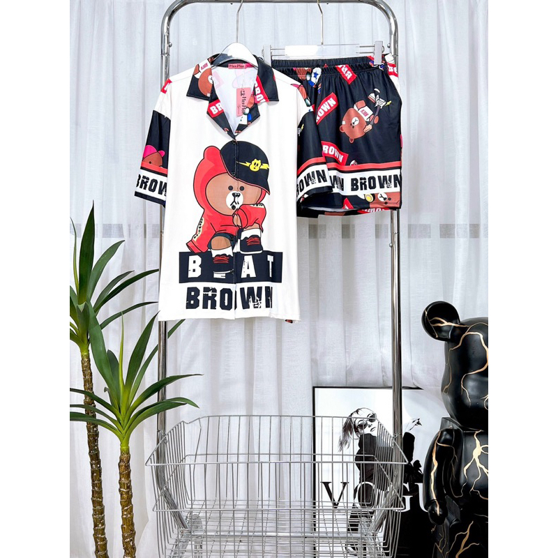 65_85kg Đồ bộ thun đùi cổ vét 140