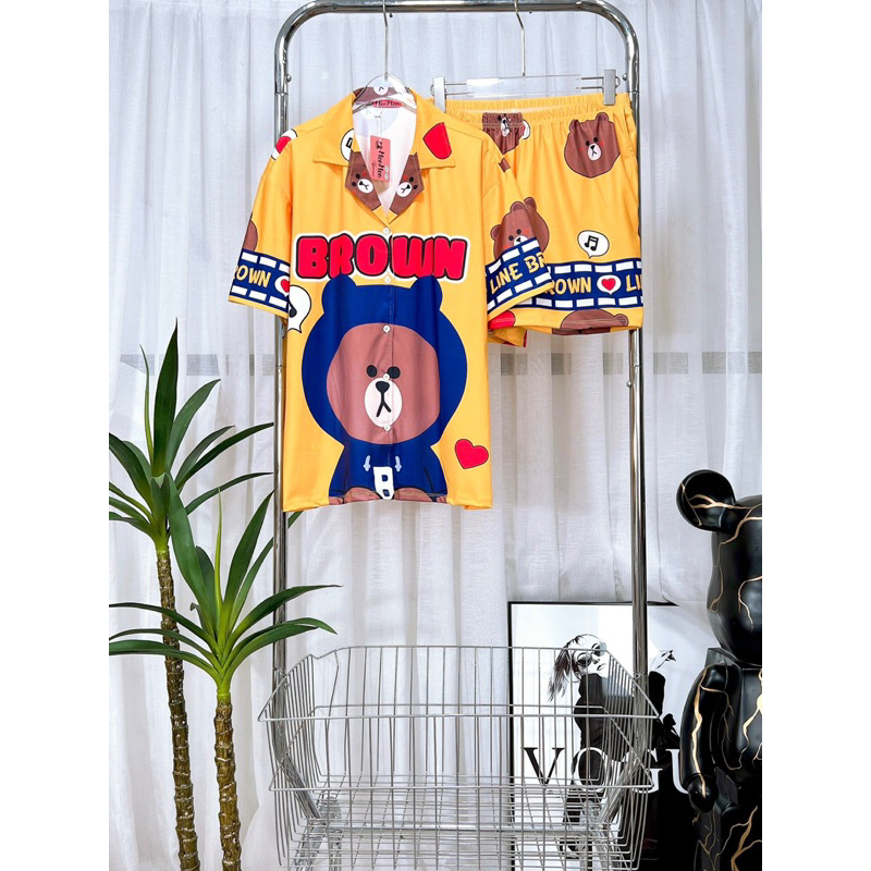 65_85kg Đồ bộ thun đùi cổ vét 140