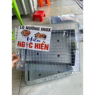 bếp nướng than bằng inox,bếp nướng BBQ ngoài trời,tặng kèm vĩ nướng