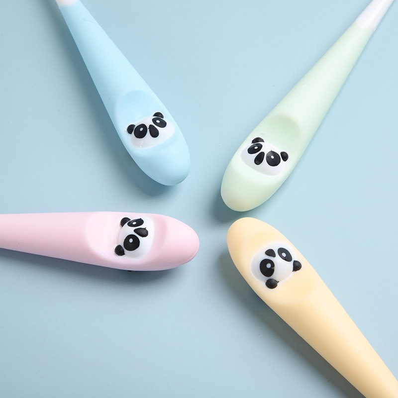 Bàn chải đánh răng lông tơ cho bé 2 đến 12 tuổi mềm mịn hình gấu trúc dễ thương giúp bé bảo vệ răng đánh êm nướu