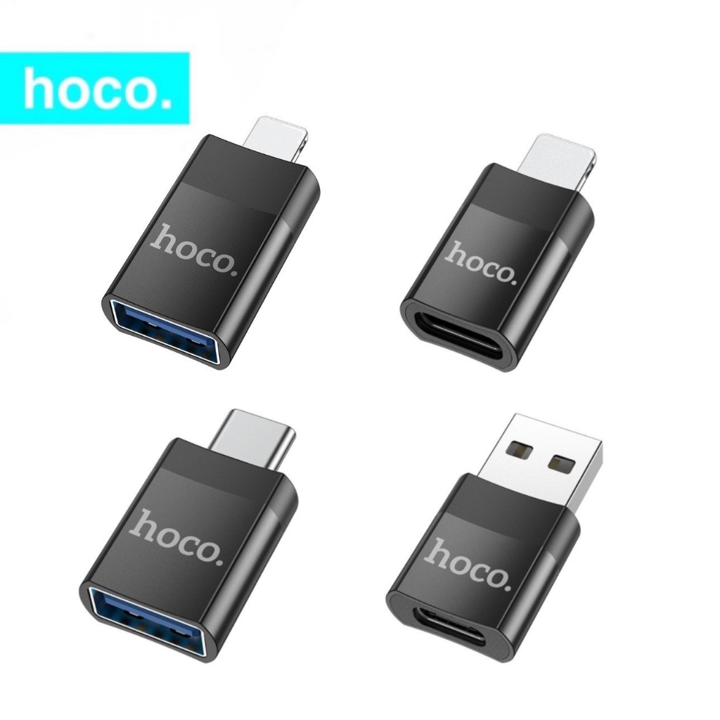 Đầu chuyển đổi usb sang type c chính hãng Hoco otg 3.0 typec sang ip dùng cho andoird và ios