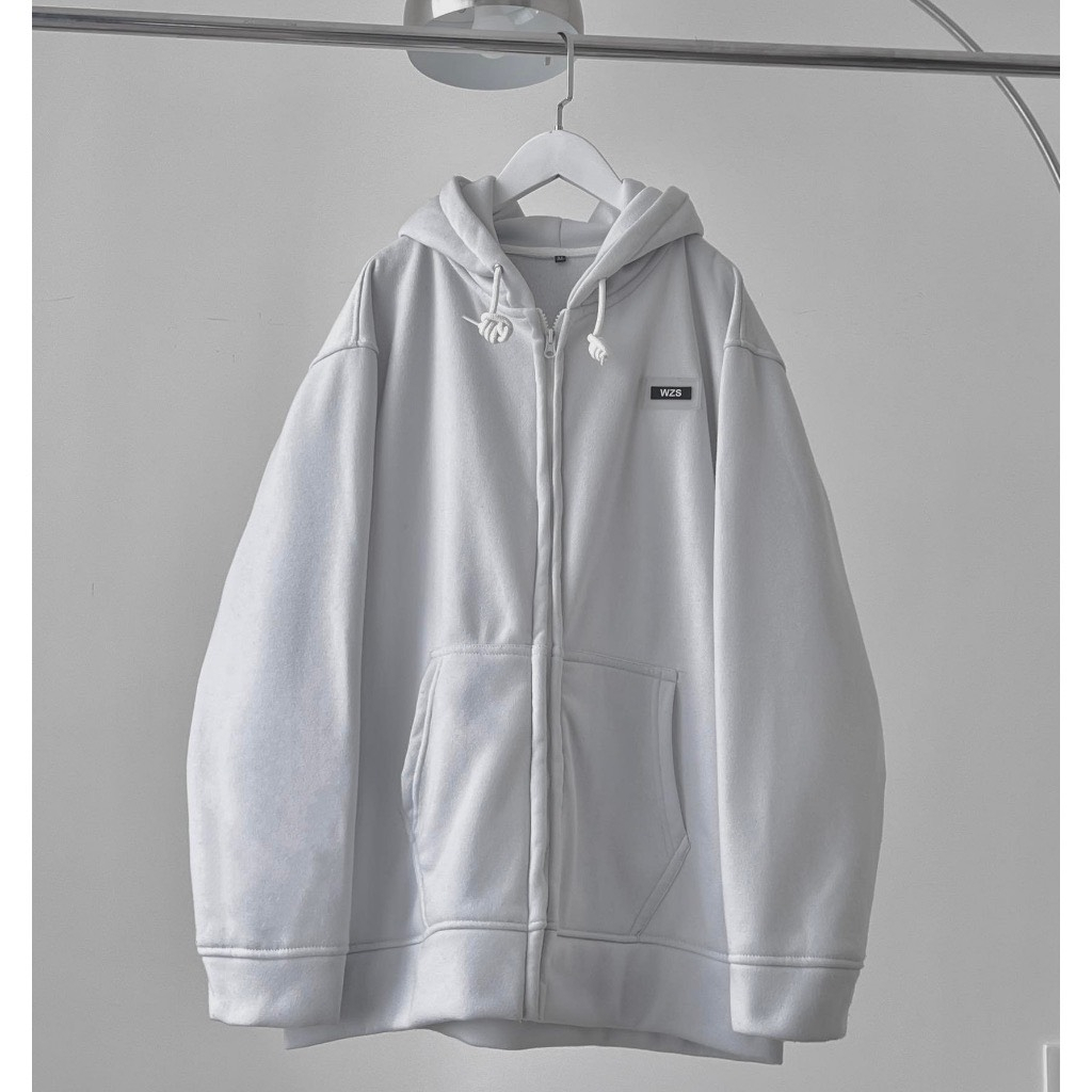 Áo Khoác Nỉ Zip Kéo Unisex Tag Nhựa WZS