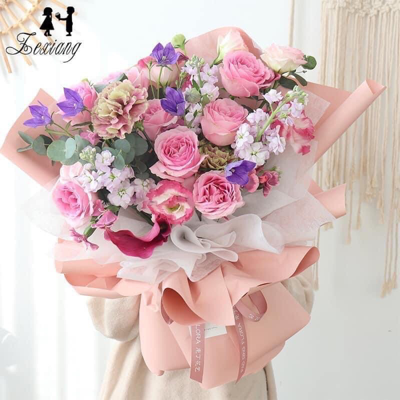 Giấy gói hoa gấm lì-gấm hàn Hàn Quốc loại dày sịn tập 20 tờ