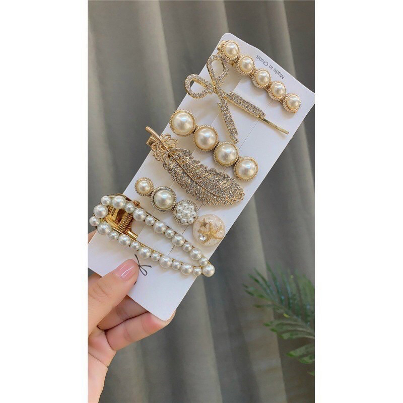 SÉT KẸP TÓC MÁI 19 CHI TIẾT HÌNH CÁ MẬP MÀU HỒNG DỄ THƯƠNG CHO BÉ GÁI