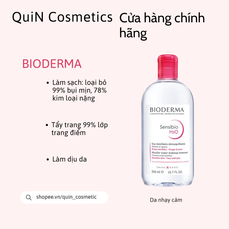 Nước tẩy trang Bioderma