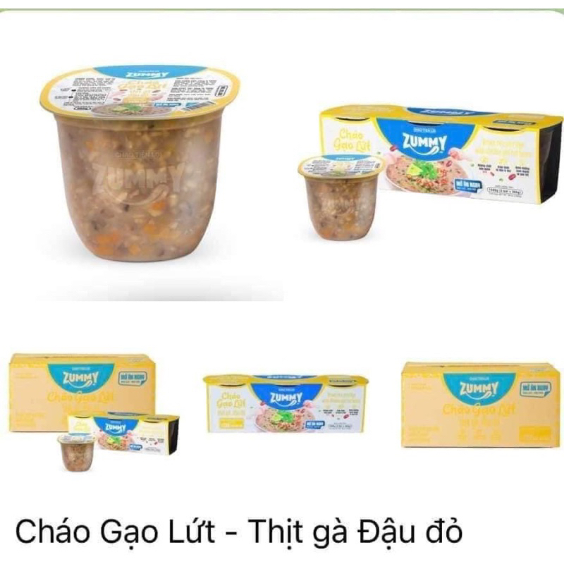 Zummy cháo gạo lứt thịt Heo đậu Xanh 1 bát 360g 🐖