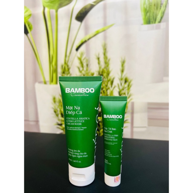 Mặt nạ diếp cá & rau má Bamboo - Giải cứu da mụn