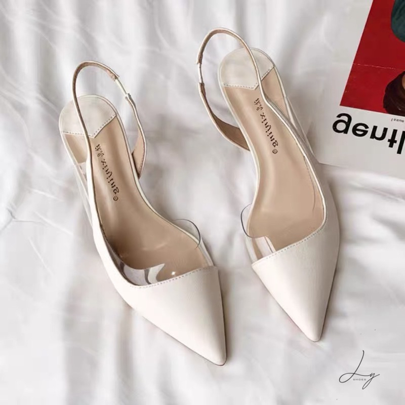 Giầy cao gót hở quai sau