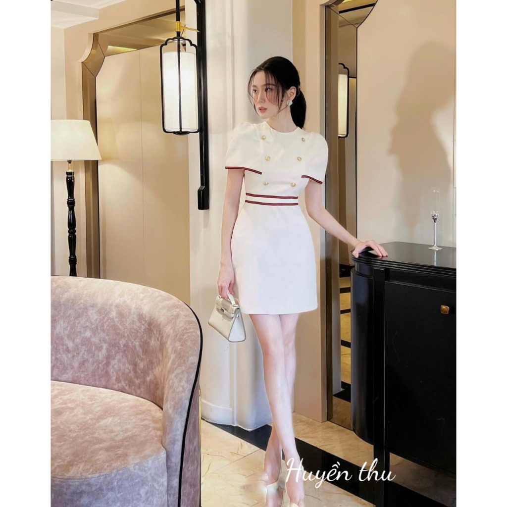 Váy tay bồng viền GC