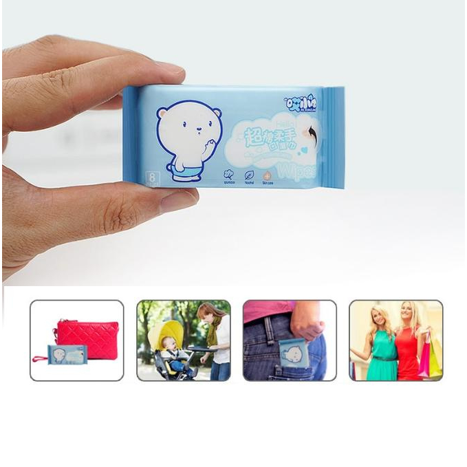 Khăn Ướt Mini Bỏ Túi Siêu Tiện Lợi