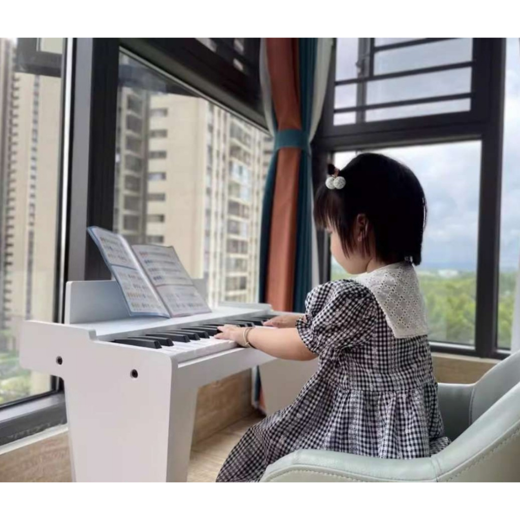 Đàn cho bé tự học tại nhà,Đàn piano mini,Đồ chơi đàn piano cho bé kèm ghế ngồi,Piano mini có Pedal và bảng điều khiển