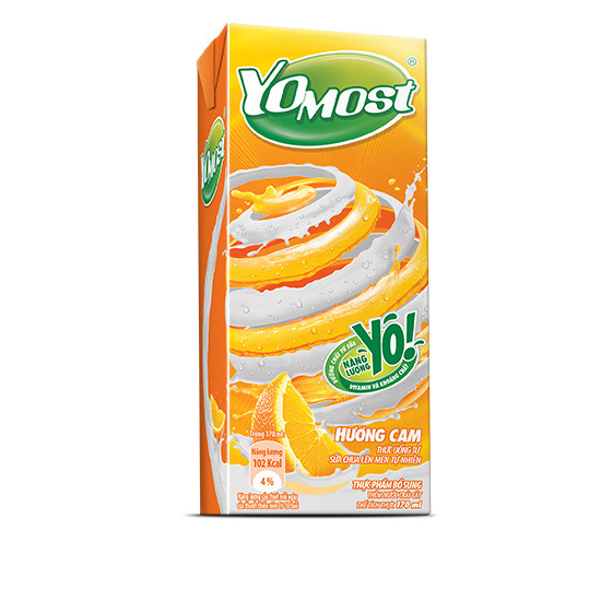 Sữa Yomost, sữa chua uống Yomost Dutchlady Hộp 170ml nhiều hương vị Lốc 4 hộp, sữa chua lên men tự nhiên Yomost