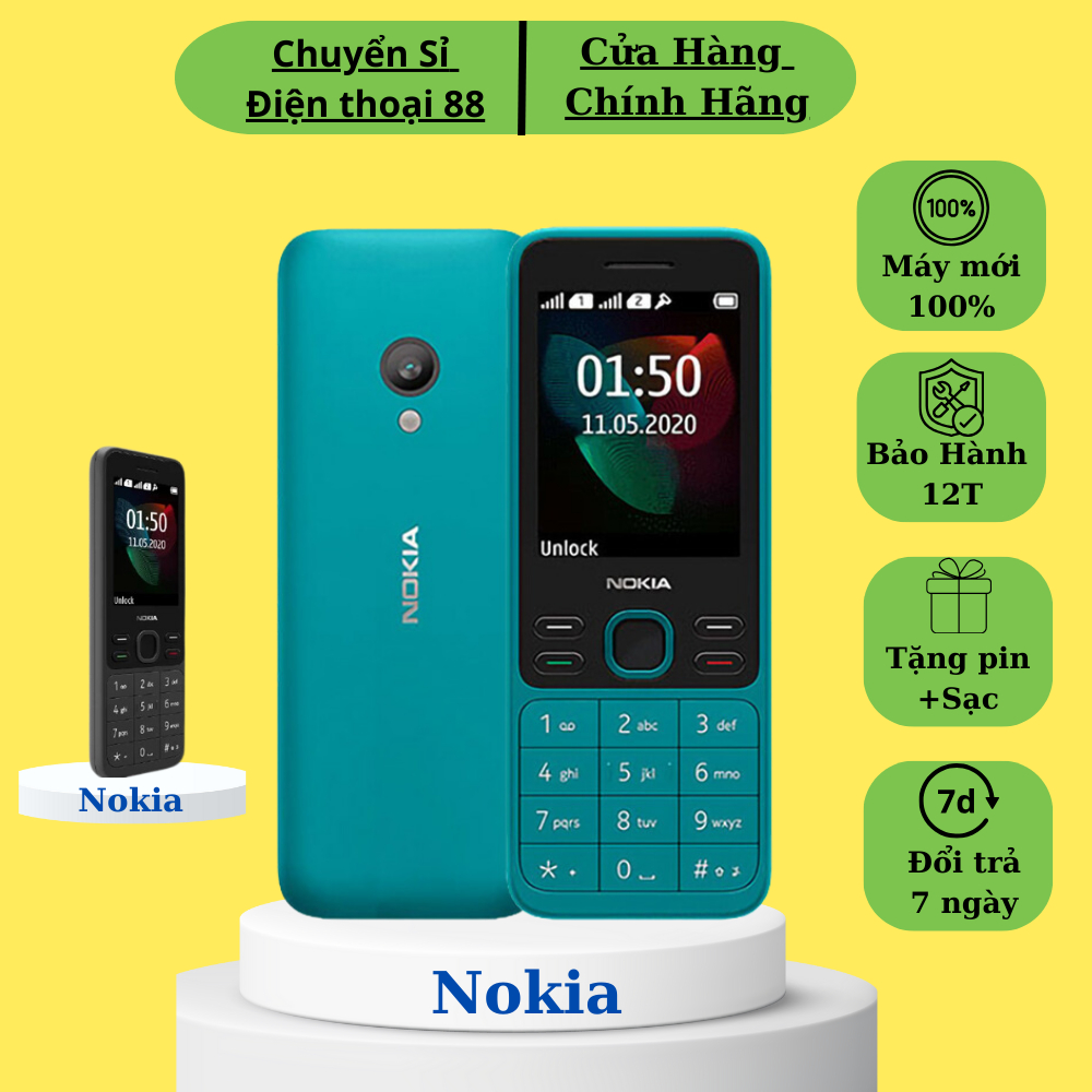 Điện Thoại Bàn phím Nokia 15O  New FullBox , Loa To Sóng Khỏe, Pin trâu bò