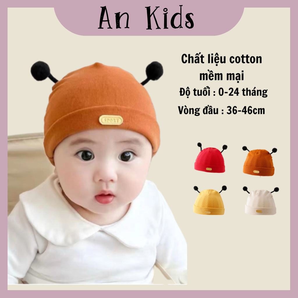 Mũ len tai ong 2 lớp dày dặn dễ thương cho bé ankidstore