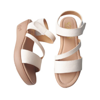 Giày xăng đan nữ đế bằng da bò thật cao cấp VI VI .Đế cao 5 phân .Quai hậu dán .