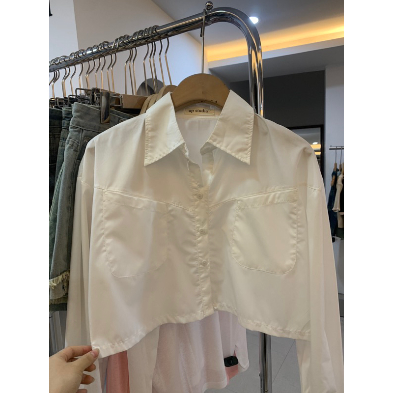 Áo cardigan thêu+chân váy xám