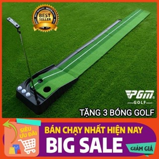 Thảm tập Golf Putting 2 Color PGM dài 3 mét loại cao cấp có đường bóng về hàng chính hãng, thảm tập golf tại nhà